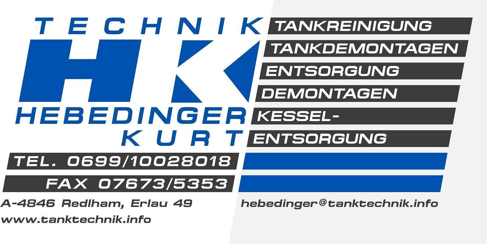Logo Tankentsorgung HK Tanktechnik Hebedinger Kurt